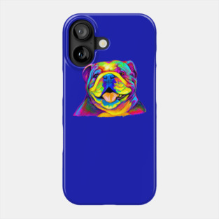 English Bulldog in Colors Phone Case