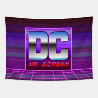 DC on SCREEN '80s Logo #1 Tapestry