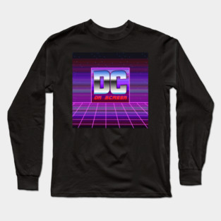 DC on SCREEN '80s Logo #1 Long Sleeve T-Shirt