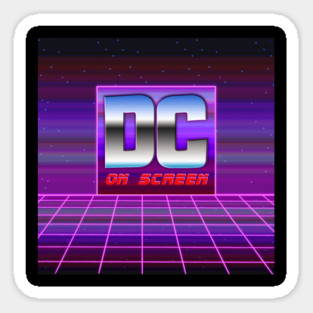 DC on SCREEN '80s Logo #1 Sticker