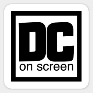DC on SCREEN Logo Black Border Sticker
