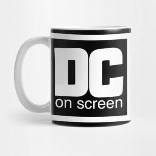 DC on SCREEN Logo White Border Mug