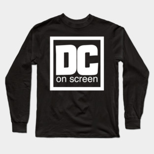 DC on SCREEN Logo White Border Long Sleeve T-Shirt