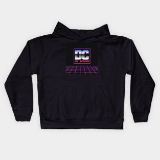 DC on SCREEN '80s Logo #2 Kids Hoodie