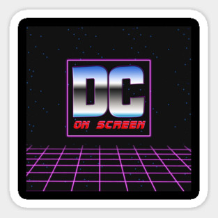 DC on SCREEN '80s Logo #2 Sticker