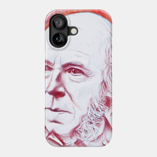 Herbert Spencer Portrait | Herbert Spencer Artwork | Line Art Phone Case