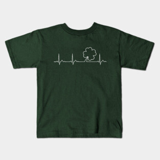 Ireland Shamrock heartbeat Kids T-Shirt
