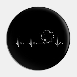 Ireland Shamrock heartbeat Pin