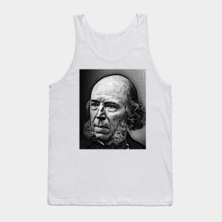 Herbert Spencer Black And White Portrait | Herbert Spencer Artwork 3 Tank Top