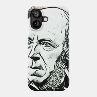 Herbert Spencer Black And White Portrait | Herbert Spencer Artwork 4 Phone Case