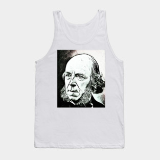 Herbert Spencer Black And White Portrait | Herbert Spencer Artwork 4 Tank Top