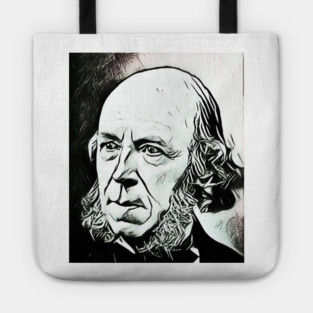 Herbert Spencer Black And White Portrait | Herbert Spencer Artwork 4 Tote