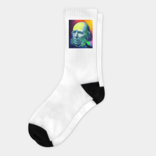 Herbert Spencer Colourful Portrait | Herbert Spencer Artwork 6 Socks