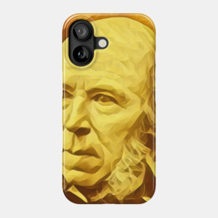 Herbert Spencer Golden Portrait | Herbert Spencer Artwork 8 Phone Case