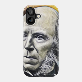 Herbert Spencer yellow Portrait | Herbert Spencer Artwork 9 Phone Case