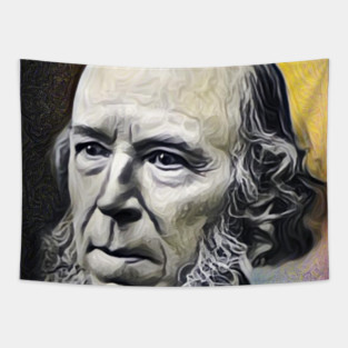 Herbert Spencer yellow Portrait | Herbert Spencer Artwork 9 Tapestry