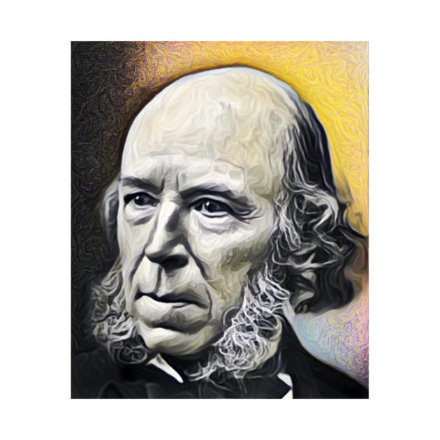 Herbert Spencer yellow Portrait | Herbert Spencer Artwork 9 by JustLit