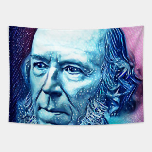Herbert Spencer Snowy Portrait | Herbert Spencer Artwork 13 Tapestry