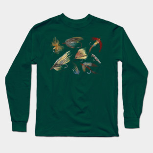 Vintage Fly Fishing Lures! Long Sleeve T-Shirt