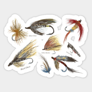 Vintage Fly Fishing Lures! Sticker
