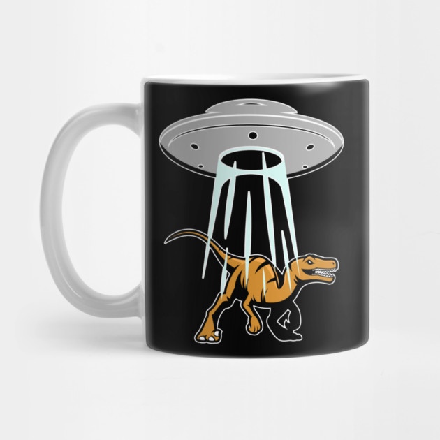 UFO Alien Abduction Dinosaur Raptor Gift by belownormal