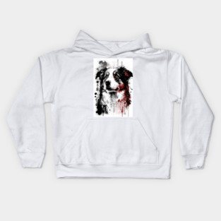 Australian Shepherd Portrait Kids Hoodie