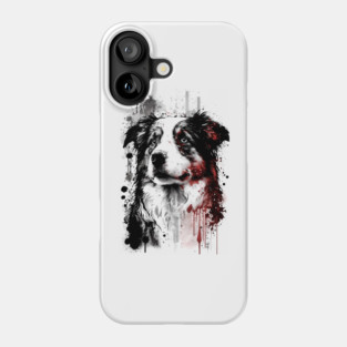 Australian Shepherd Portrait Phone Case