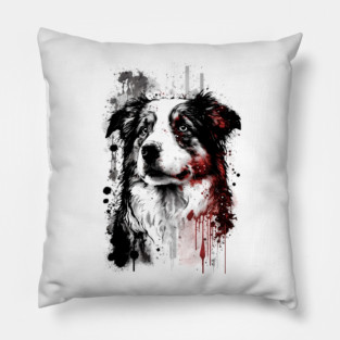 Australian Shepherd Portrait Pillow