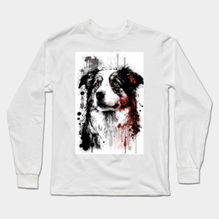 Australian Shepherd Portrait Long Sleeve T-Shirt
