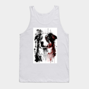 Australian Shepherd Portrait Tank Top