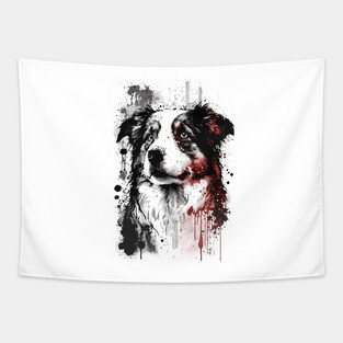Australian Shepherd Portrait Tapestry