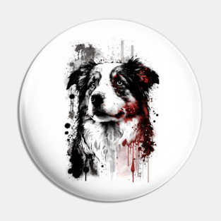 Australian Shepherd Portrait Pin