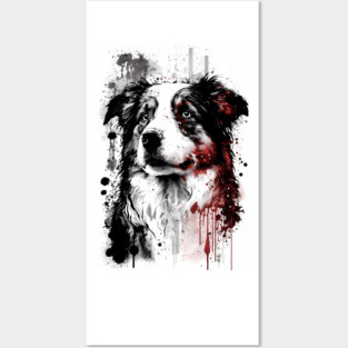 Australian Shepherd Portrait Posters and Art