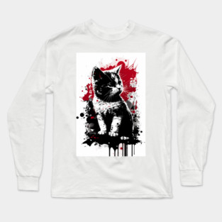 Munchkin Cat Portrait Long Sleeve T-Shirt