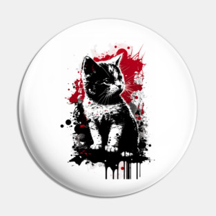 Munchkin Cat Portrait Pin