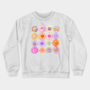 Summer Sorbet Abstract Watercolor Geo Crewneck Sweatshirt