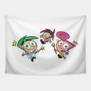 Geometric Fairly Odd Parents Tapestry
