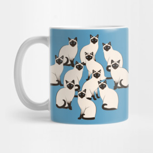 Siamese Cats Circle Mug