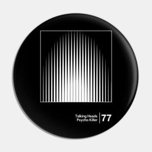 Talking Heads - Minimalist Style Illustration Artwork Pin