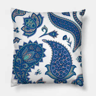 Blue Paisley Pillow