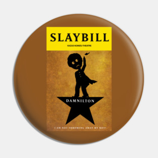 Broadway Zombie Damnilton Slaybill Pin