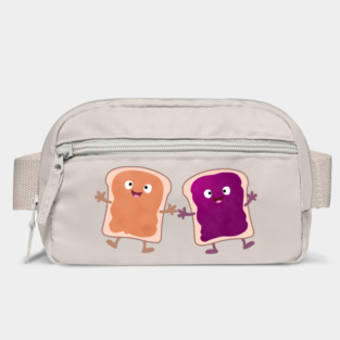 Cute peanut butter and jelly sandwich cartoon Bag