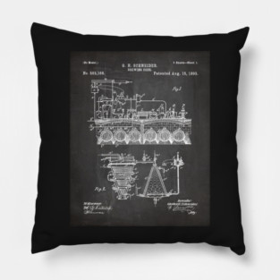 Brewing Beer Patent - Beer Art - Black Chalkboard Pillow