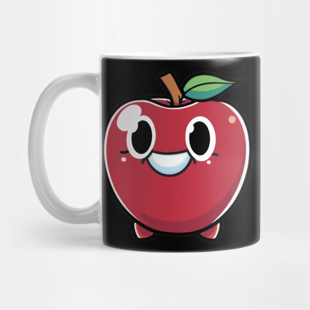 Cute Kawaii Smiling Apple by belownormal
