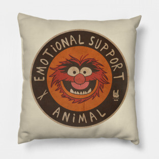 vintage 70s muppets emotional support animal Pillow