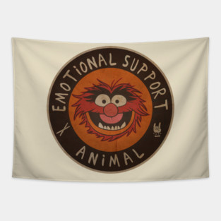 vintage 70s muppets emotional support animal Tapestry
