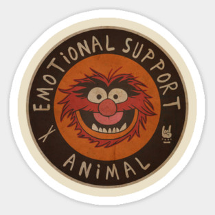 vintage 70s muppets emotional support animal Sticker