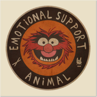 vintage 70s muppets emotional support animal Posters and Art