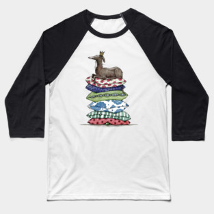 Princess On The Pea - Greyhound - Galgo - Whippet - Italian Greyhound Baseball T-Shirt