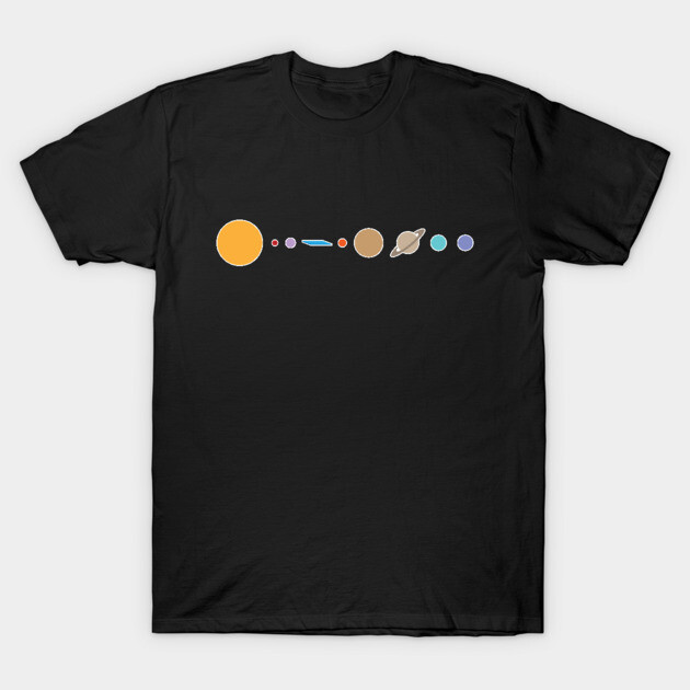 Flat earth conspiracy theory humor illustration T-Shirt by hobrath